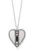 Pretty Tough Black Gem Heart Necklace BJEWELRY Brighton Collectables 