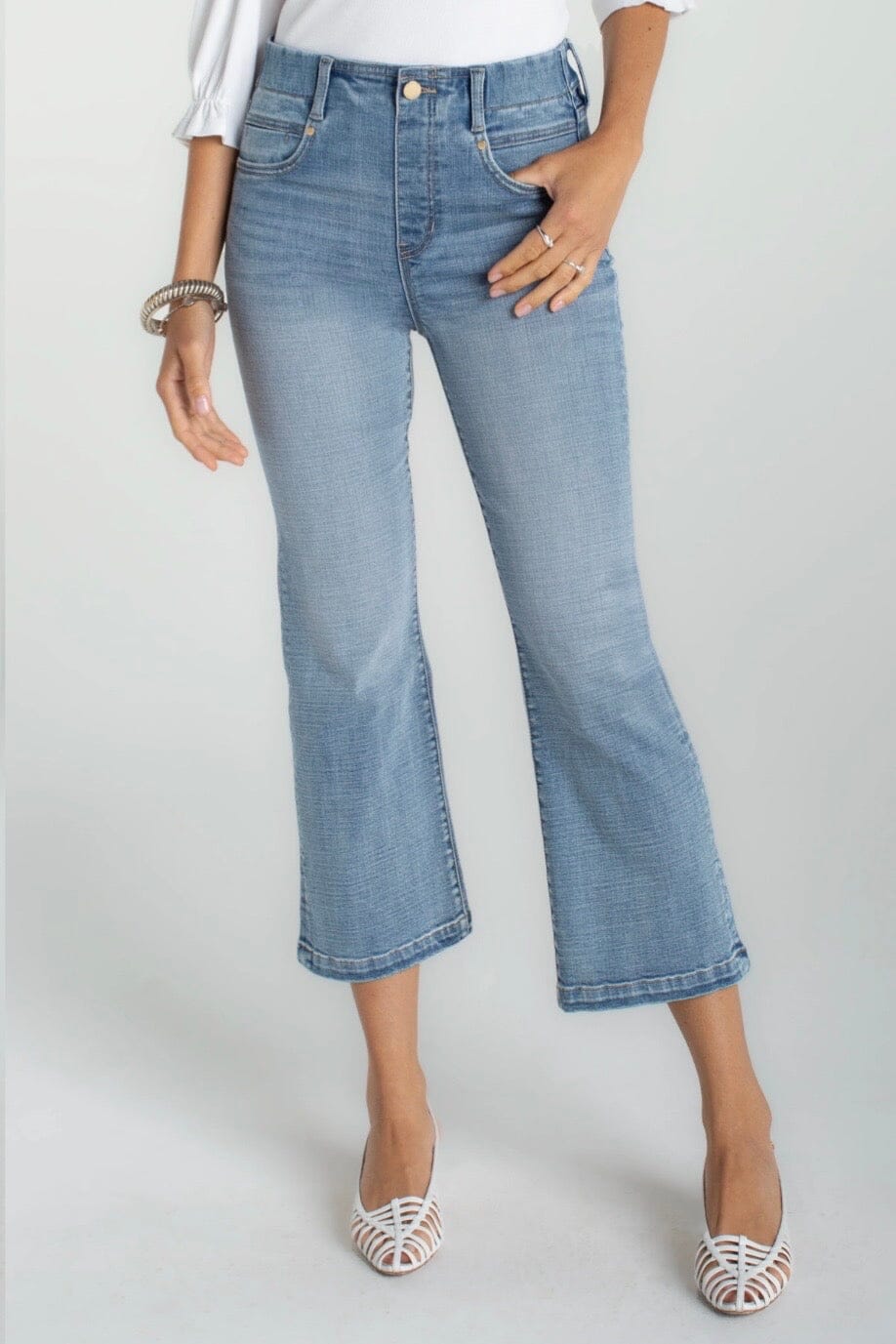Gia Glider Crop Flare w/Tulip Back Slit JEANS LIVERPOOL