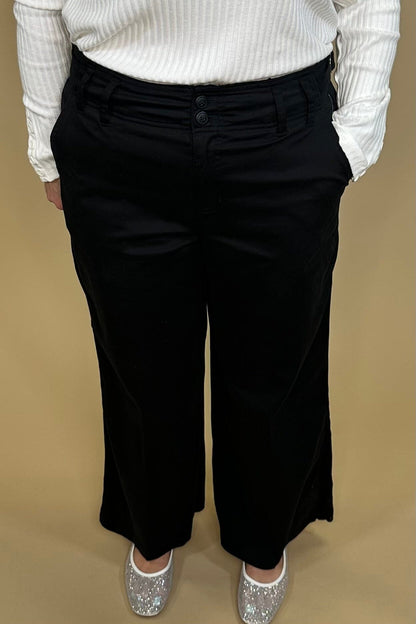 High Rise Cinch Waist Wide Leg 28" Inseam BOTTOMS LIVERPOOL 