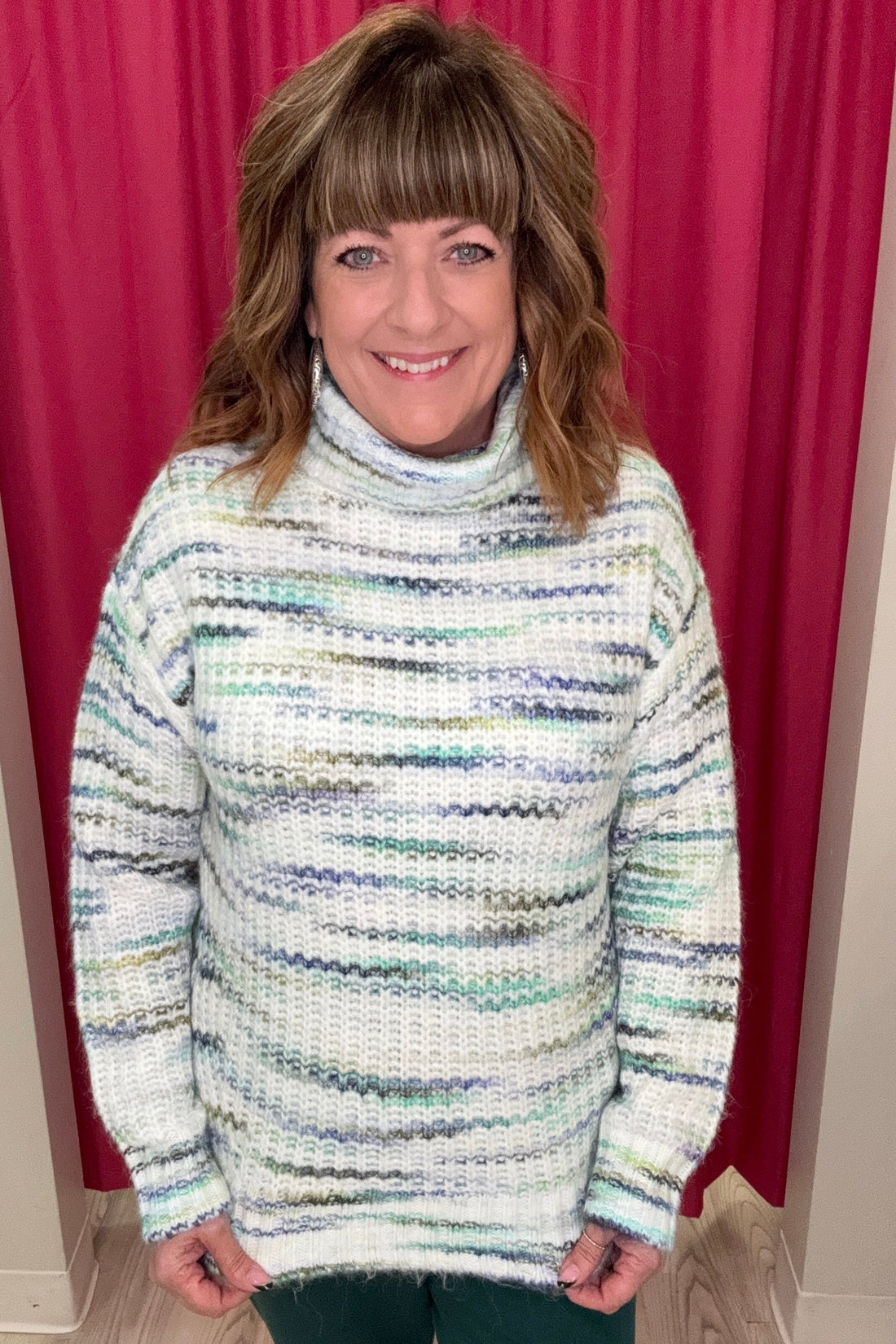 Turtleneck Long Sleeve Sweater SWEATER TRIBAL 