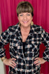 Printed Soft Short Jacket w/Pockets JACKET CREATION BLK S 
