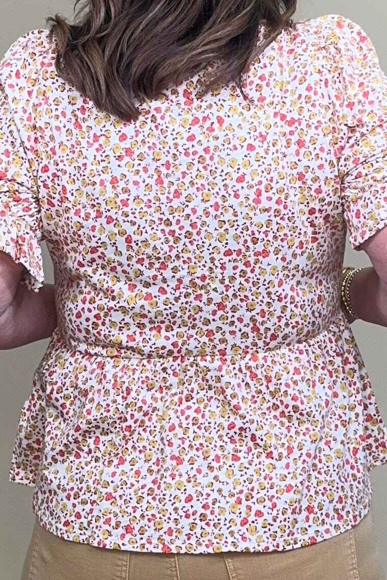 1/2 Puff Sleeve Peplum Top MISSY TOP SPECIAL LIVERPOOL 