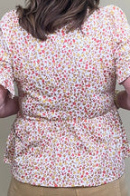 1/2 Puff Sleeve Peplum Top MISSY TOP SPECIAL LIVERPOOL 
