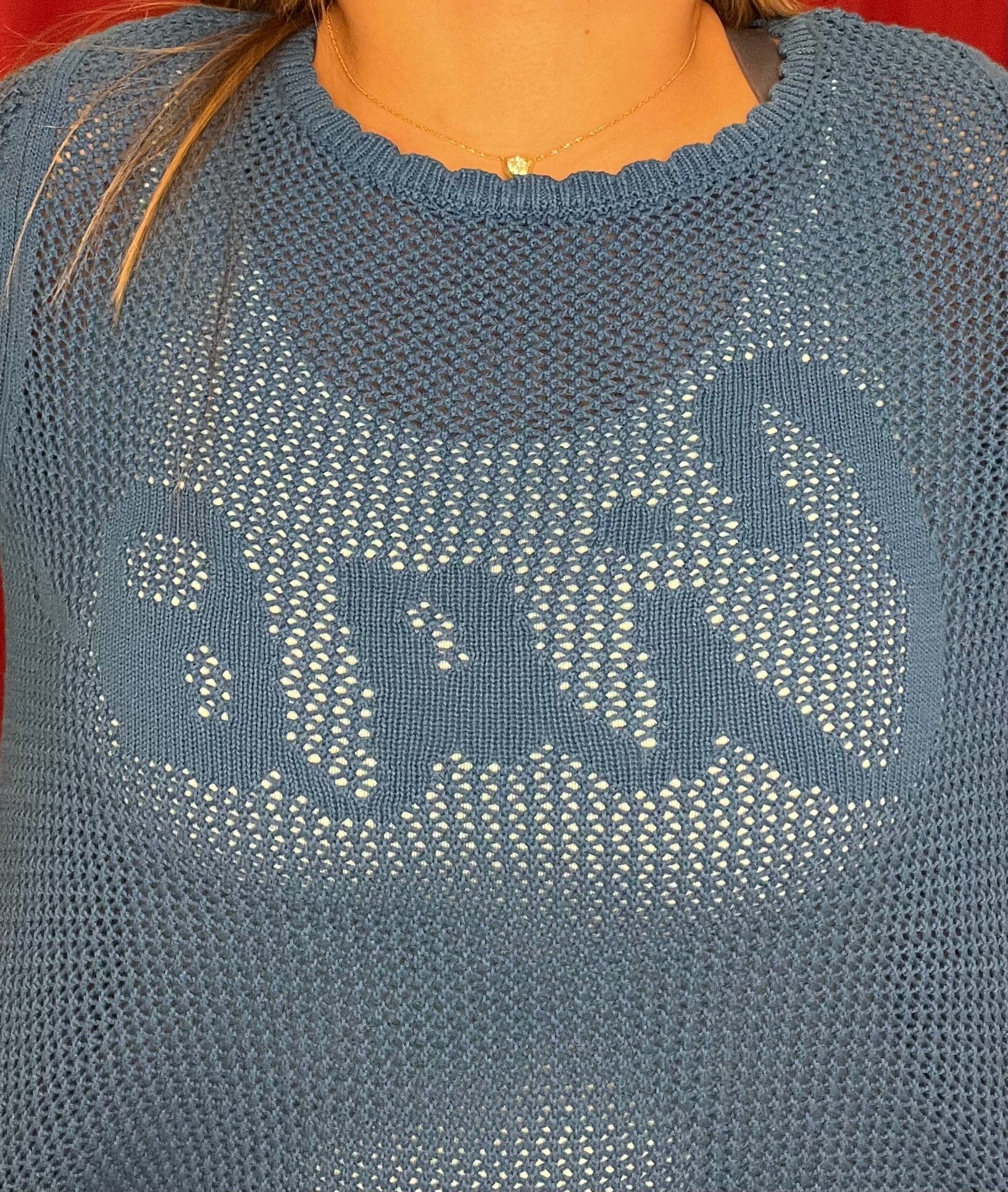 "Ciao" 3/4 Sleeve Crew Neck Sweater MISSY TOP SPECIAL TRIBAL 