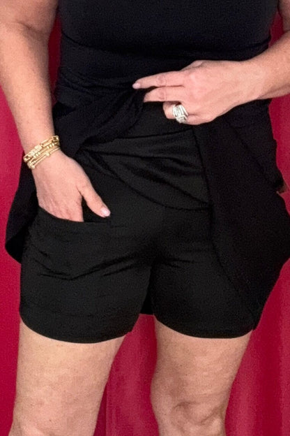 Techno Lux-Pull On Flare Skort UNDER TRIBAL 