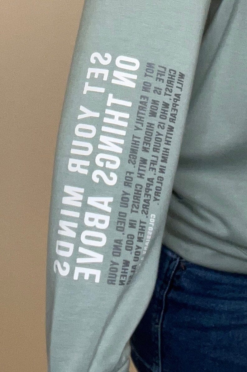 Scuba Top w/Cross &amp; Colossians 3: 2-4 JRTOP CASUAL TOP YELETE 