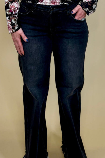 Low Rise Wide Leg Jeans BOTTOMS RISEN 
