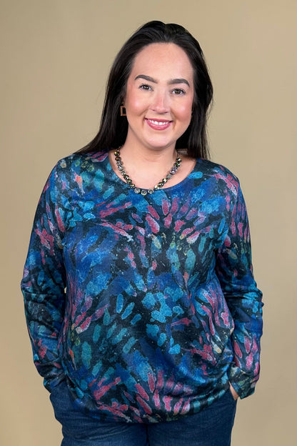 Watercolor Print Top MISSY TOP SPECIAL:~~Unassigned~~ CREATION 