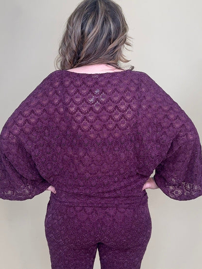 Boho Long Sleeve Lace Top JR TOP DRESSY:~~Unassigned~~ EASEL 