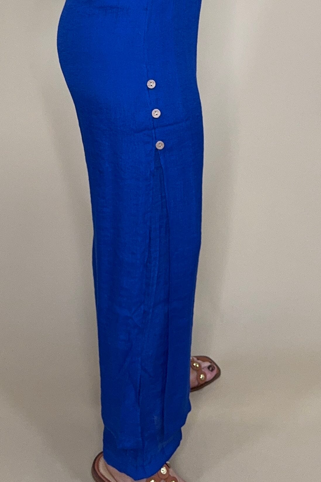Pull On Lined Pant w/Button Detail BOTTOMS CREATION 