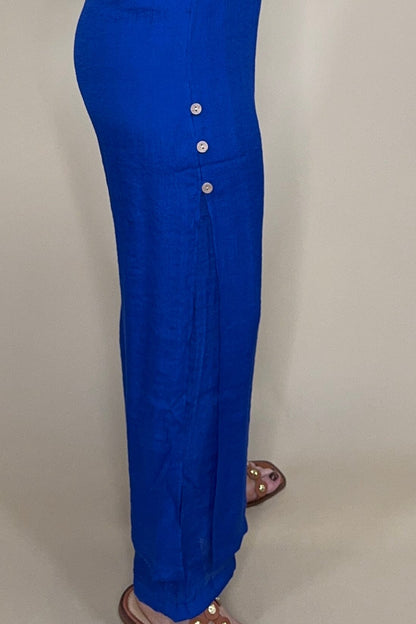 Pull On Lined Pant w/Button Detail BOTTOMS CREATION 