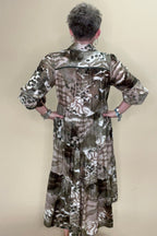 Abstract Print Collared Midi Dress DRESS:~~Unassigned~~ UMGEE 