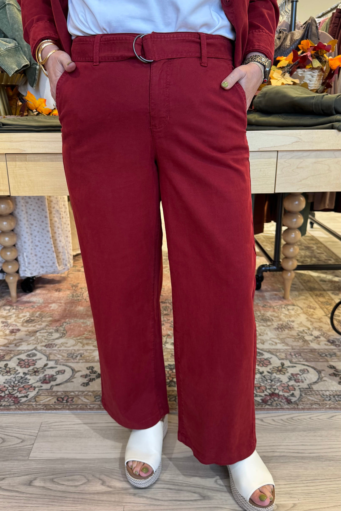 Stride Wide Leg w/Belt BOTTOMS LIVERPOOL 