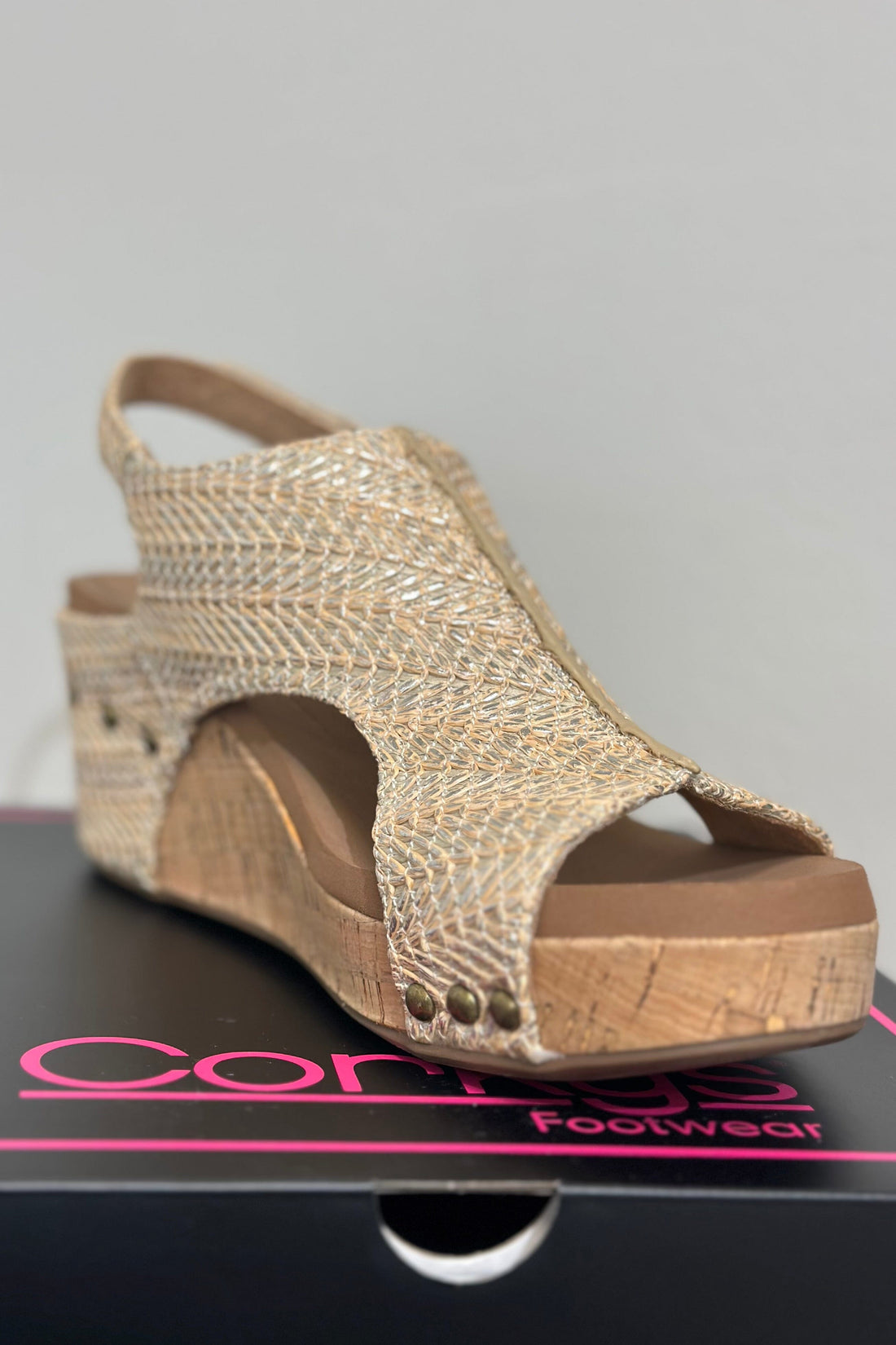 Carley Silver Raffia Shoe SHOES CORKYS 