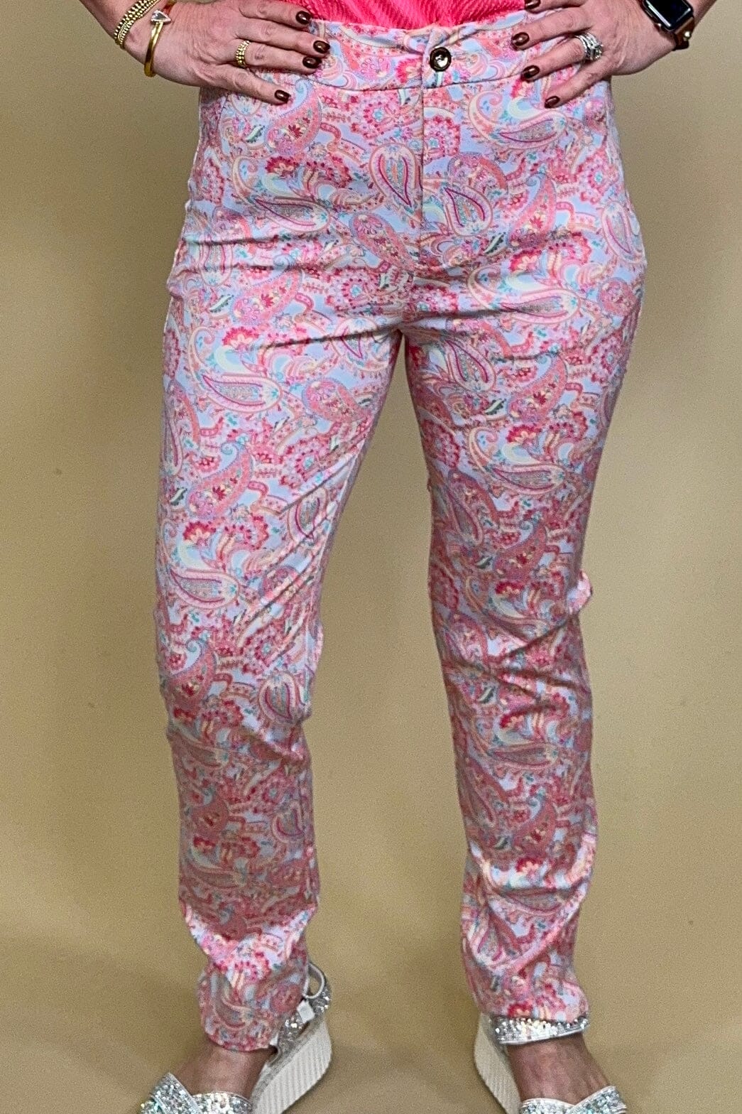 Pull On Paisley Printed Pant BOTTOMS DEAR SCARLETT 