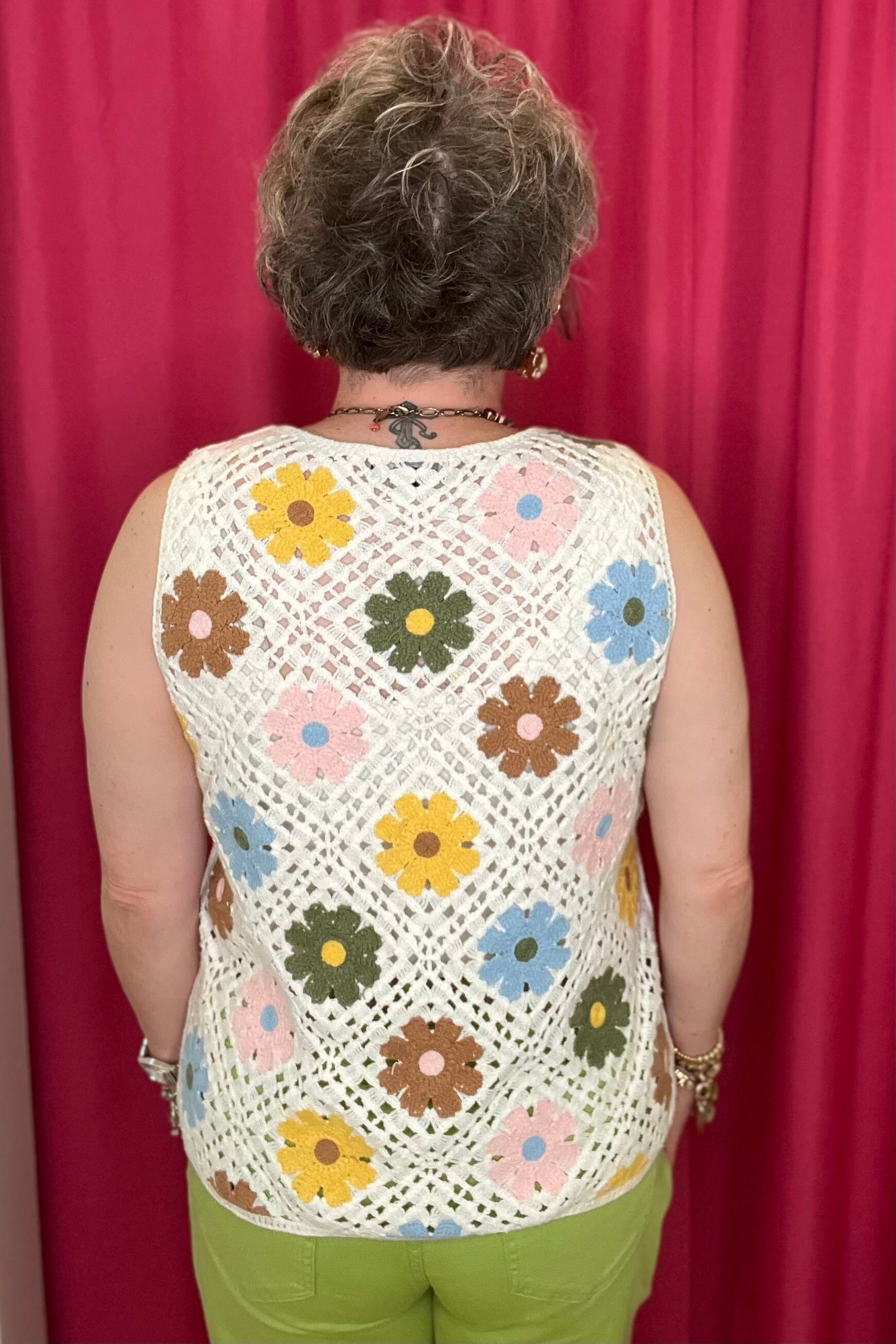 Sleeveless Crochet Flower Top MISSY TOP SPECIAL CHARLIEB 