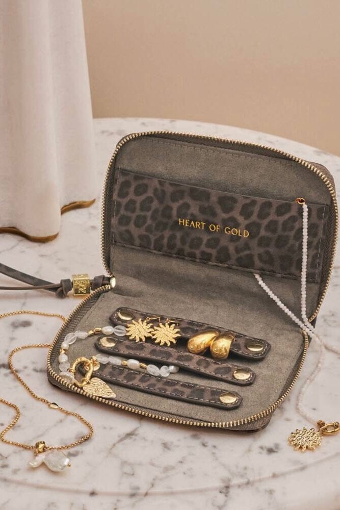 Leopard Slim Jewelry Case HANDBAGS KATIE LOXTON 