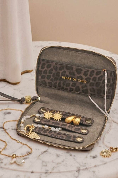 Leopard Slim Jewelry Case HANDBAGS KATIE LOXTON 