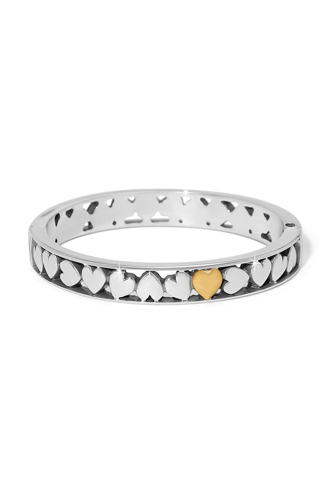 Mystery Of Love Hearts Hinged Bangle BJEWELRY Brighton Collectables 