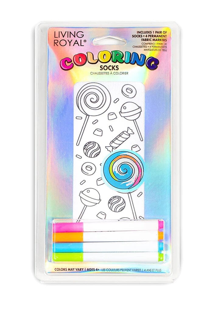 Candy Cat Coloring Socks GIFT/OTHER LIVINGROYAL 