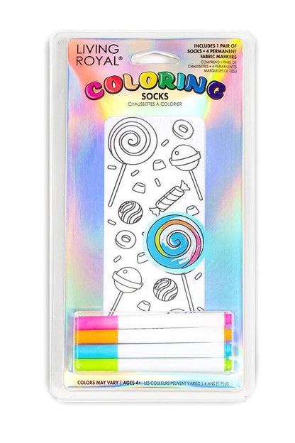 Candy Cat Coloring Socks GIFT/OTHER LIVINGROYAL 