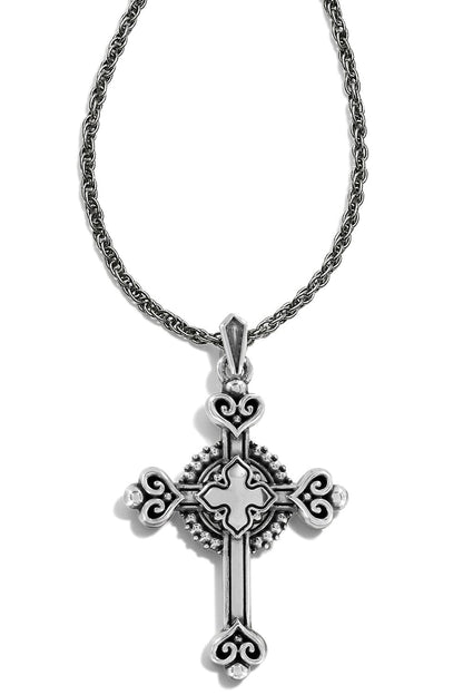 Alcazar Heart Small Cross Necklace BJEWELRY Brighton Collectables 