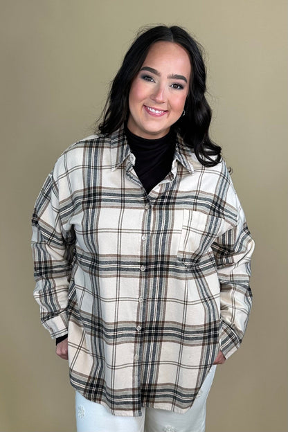 Plaid Button Down Long Sleeve Shirt GIFT/OTHER:~~Unassigned~~ BLUPEPPER 