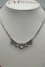 Five Stone Halo Pendant in "On A Clear Day" BETTERBRANDJEWELRY Mariana 