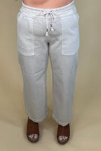 Elastic Waist Slouchy Crop Pants BOTTOMS RISEN 
