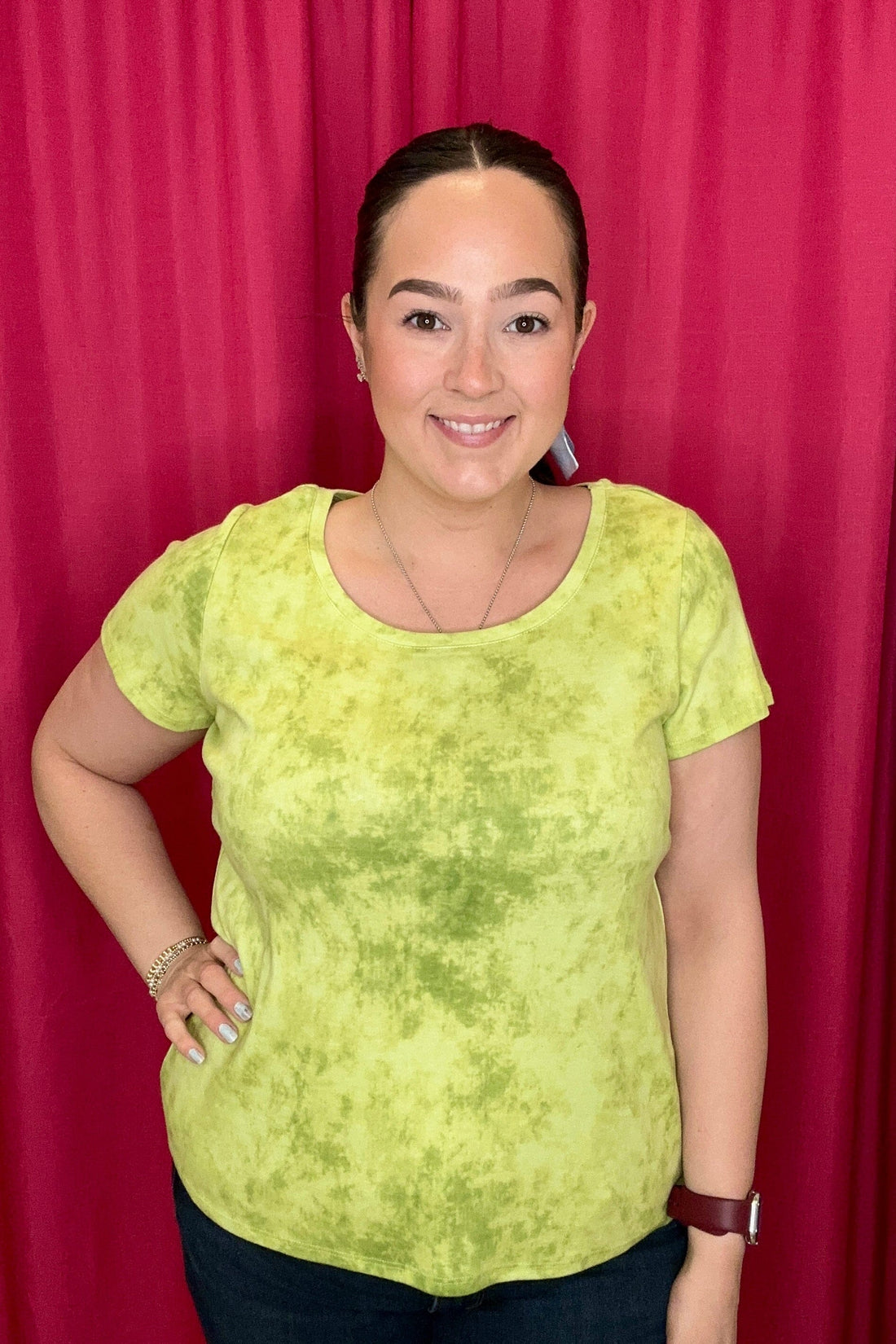 Cozy Rib Marble Short Sleeve Tee MISSY BASIC KNIT HABITAT