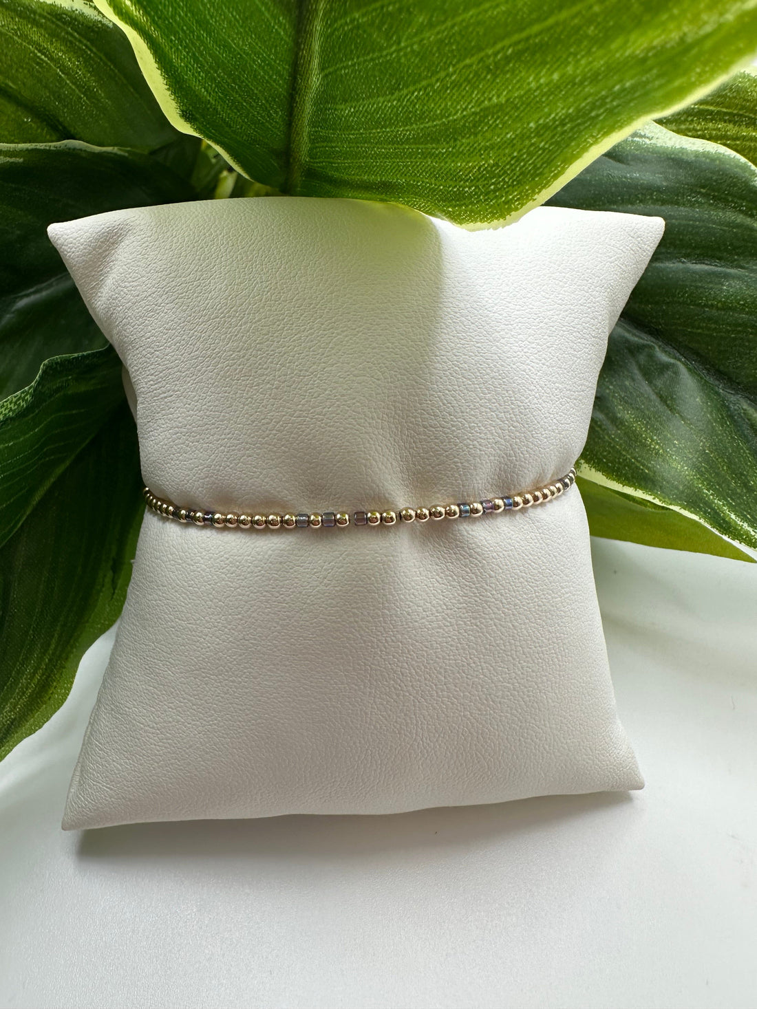 Enewton Hope Joy Pattern 2mm Bead Bracelet- Taupe with a Twist JEWELRY ENEWTON