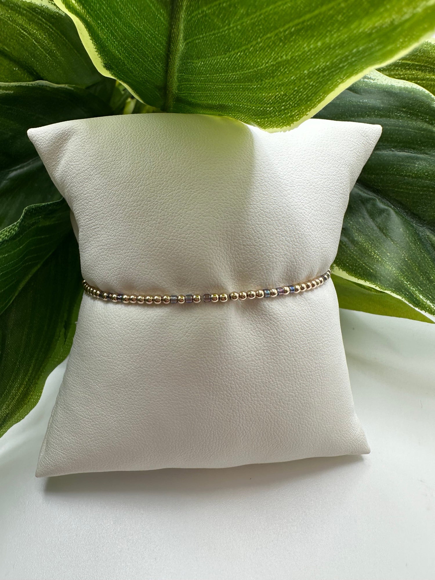 Enewton Hope Joy Pattern 2mm Bead Bracelet- Taupe with a Twist JEWELRY ENEWTON 
