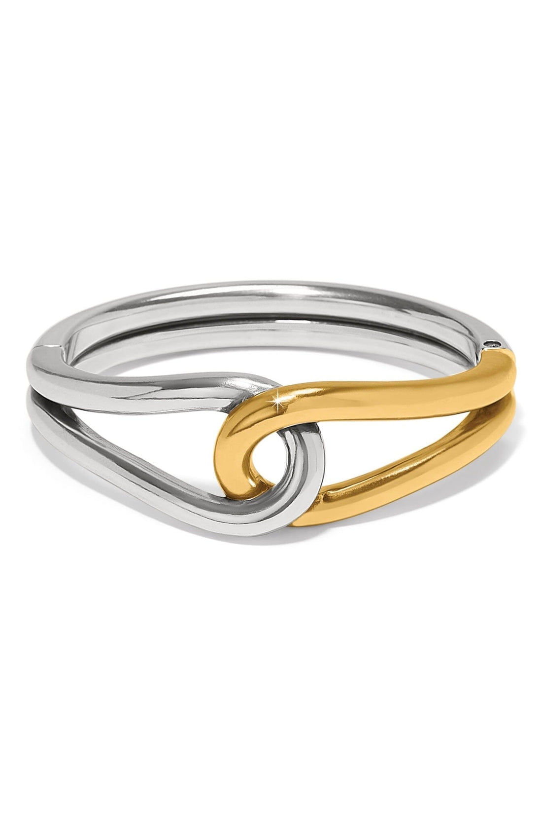Interlok Curve Two Tone Hinge Bangle BJEWELRY Brighton Collectables