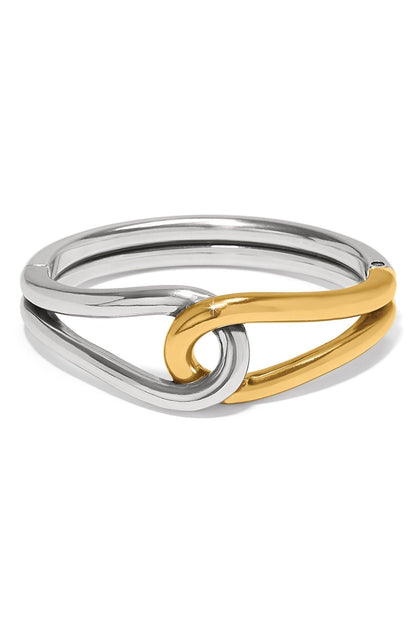 Interlok Curve Two Tone Hinge Bangle BJEWELRY Brighton Collectables 