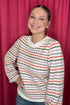 Long Sleeve Annabelle Sweater W/Stripes SWEATER MARYSQUARE 