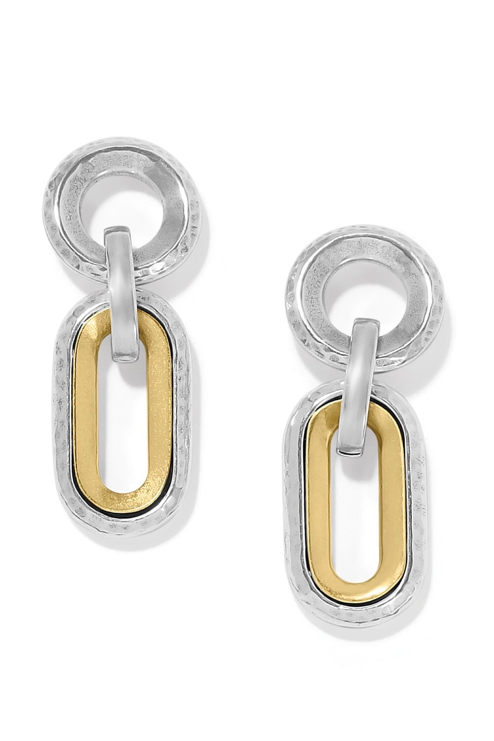 Medici Two Tone Link Post Drop Earrings BJEWELRY Brighton Collectables 