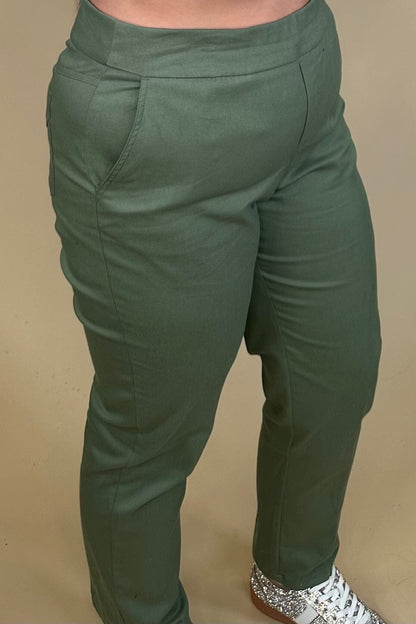 Twill Pull On Ankle Pant BOTTOMS SOUTHERN LADY 