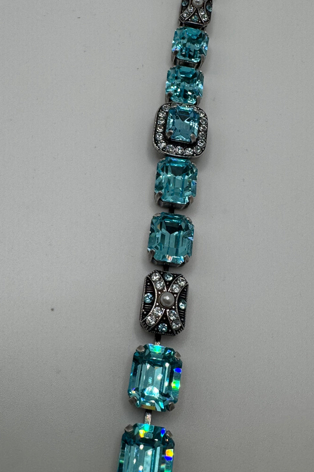 Emerald Cut Embellished Bracelet in &quot;Aquamarine&quot; BETTERBRANDJEWELRY Mariana 