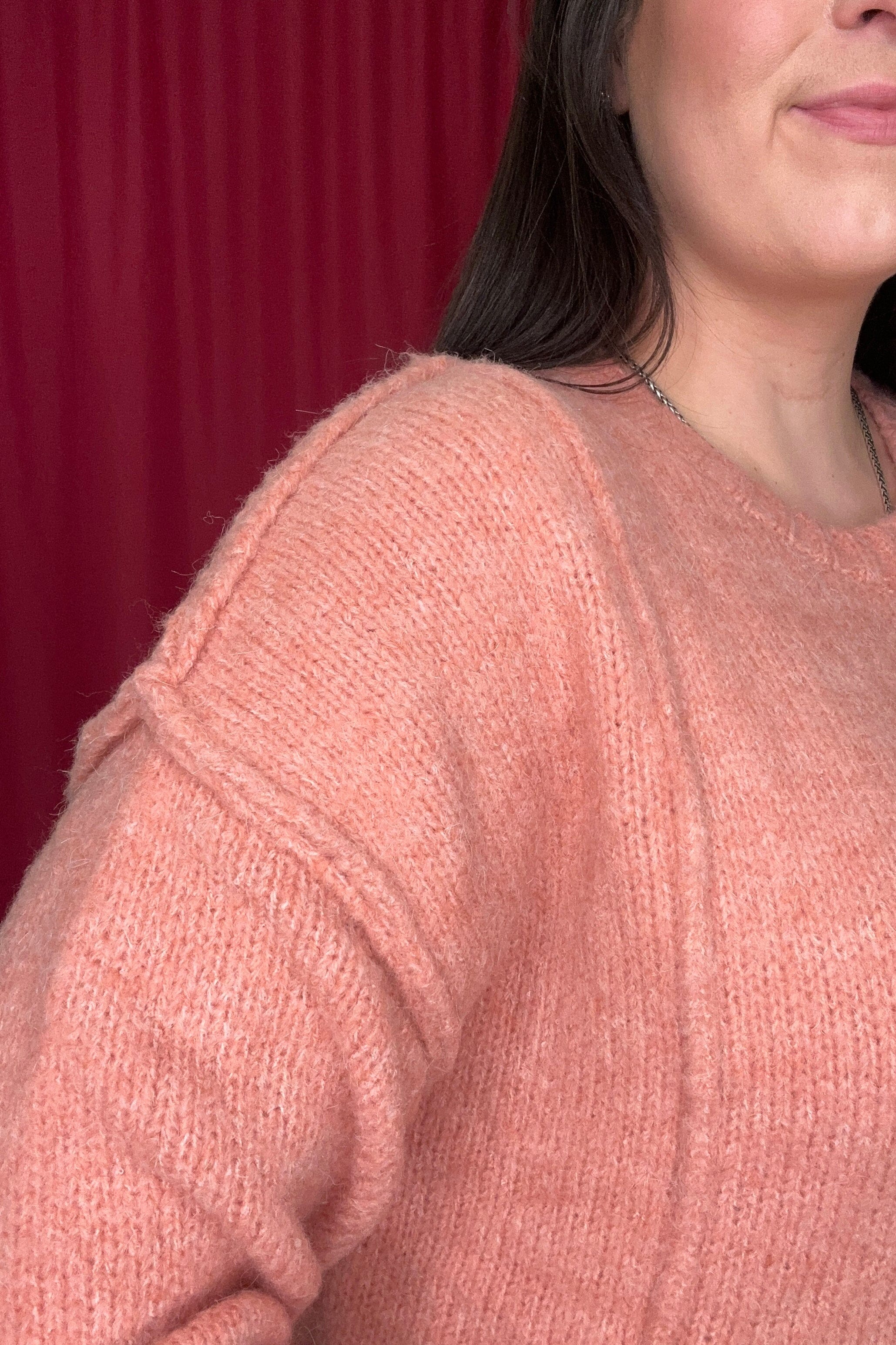 Long Sleeve Knit Sweater w/Double Seam SWEATER VERYJ 