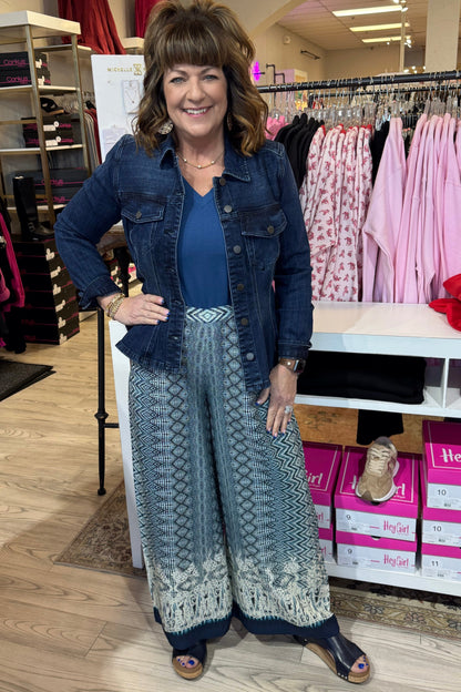 Pull On Palazzo Pant BOTTOMS LIVERPOOL 
