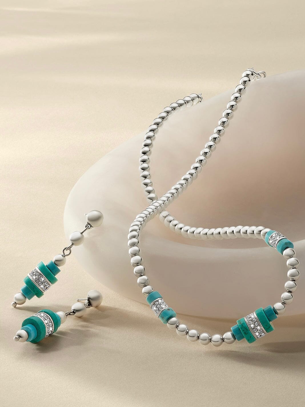 Meridian Petite Sphere Turquoise Post Drop Earrings BJEWELRY:~~Unassigned~~ Brighton Collectables 