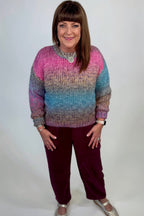 Ombre Crew Neck Sweater SWEATER:~~Unassigned~~ POL CLOTHING 