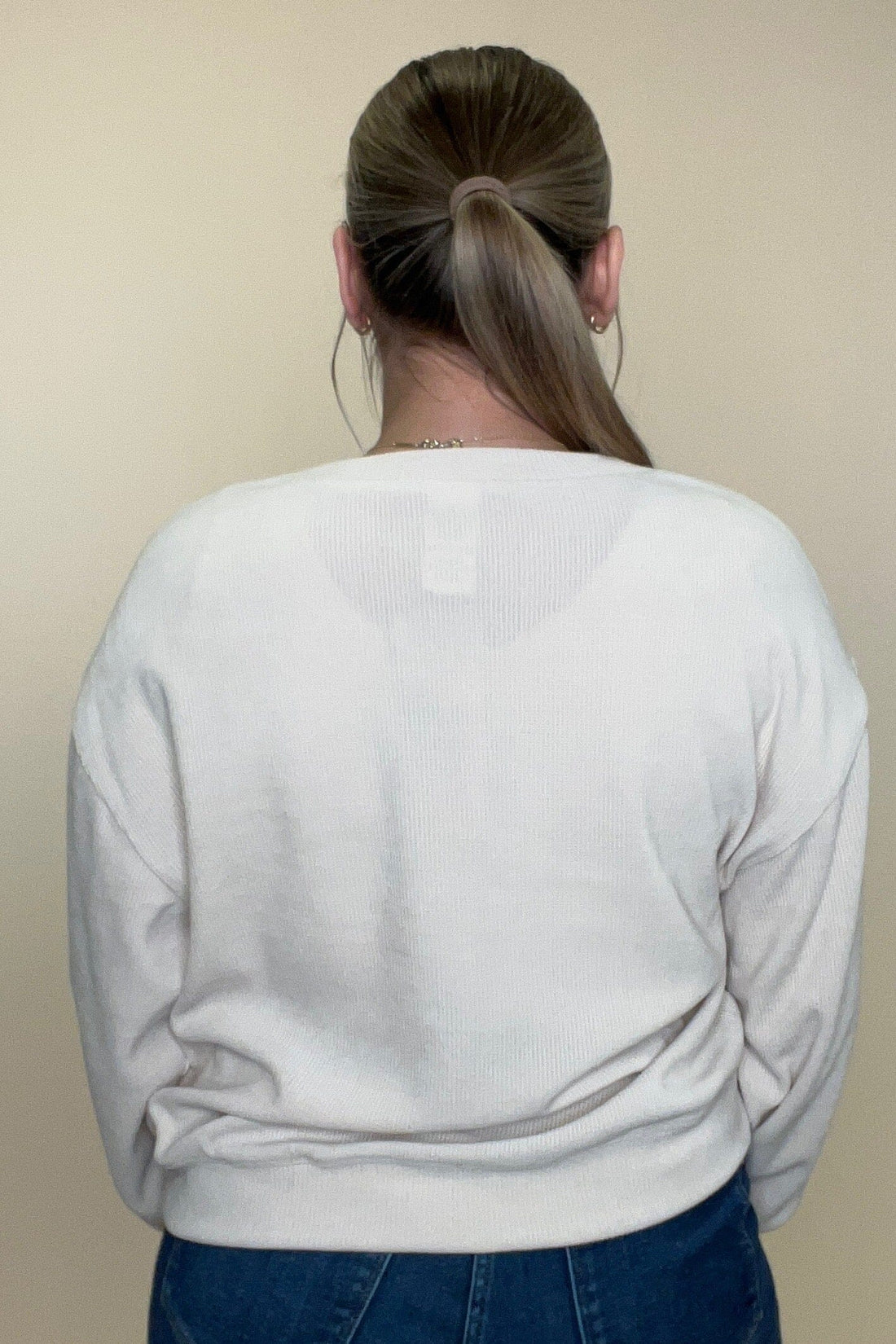 Couduroy Sweatshirt w/GOD is Love JRTOP CASUAL TOP YELETE 