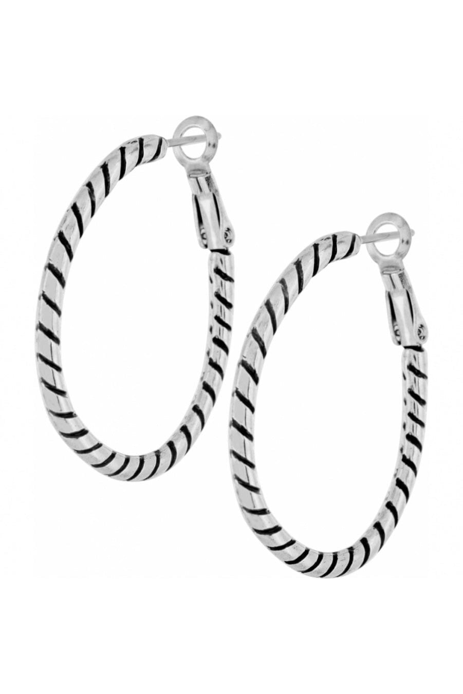 Twist Oval Hoop Charm Earrings BCHARM Brighton Collectables 