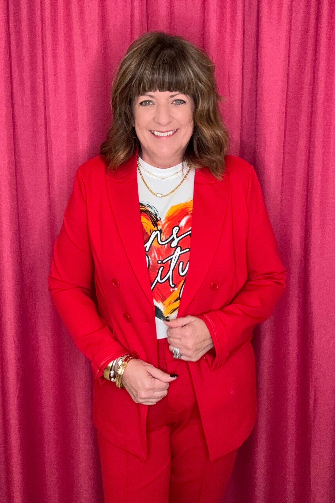 Faux Double Breasted Blazer OUTFIT COMPLETER LIVERPOOL 