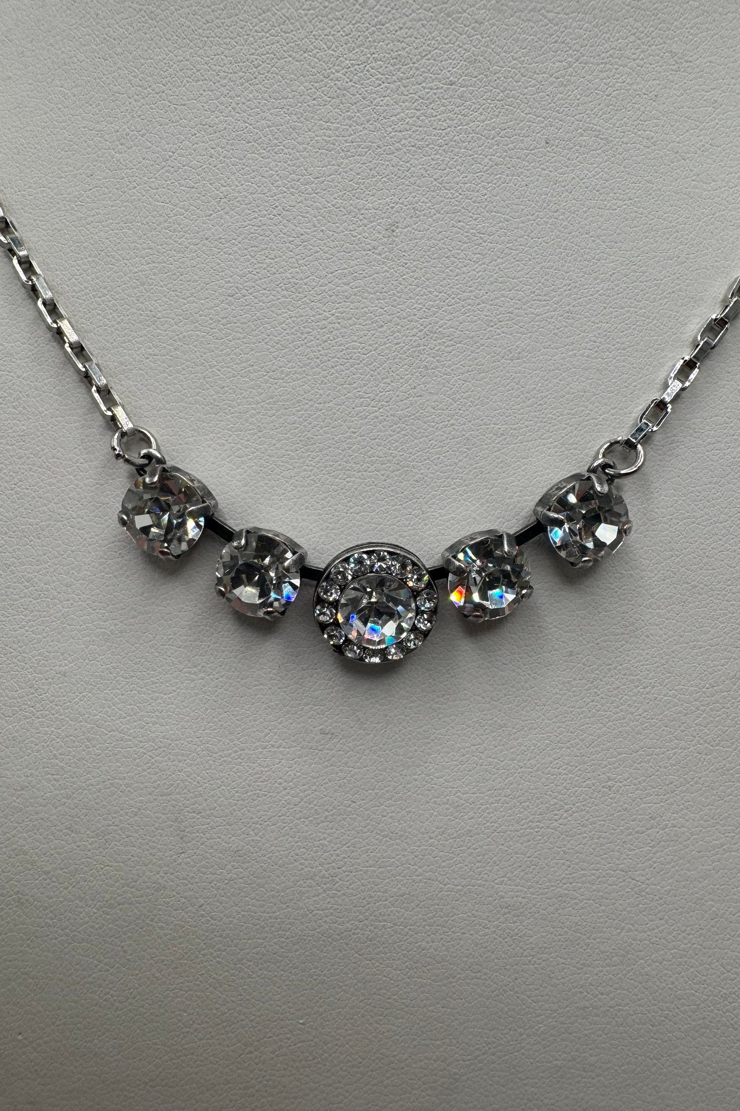 Five Stone Halo Pendant in &quot;On A Clear Day&quot; BETTERBRANDJEWELRY Mariana 