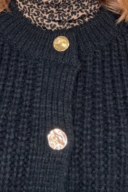 Cable Knit Vest w/Buttons &amp; Pockets JRTOP CASUAL TOP VERYJ 