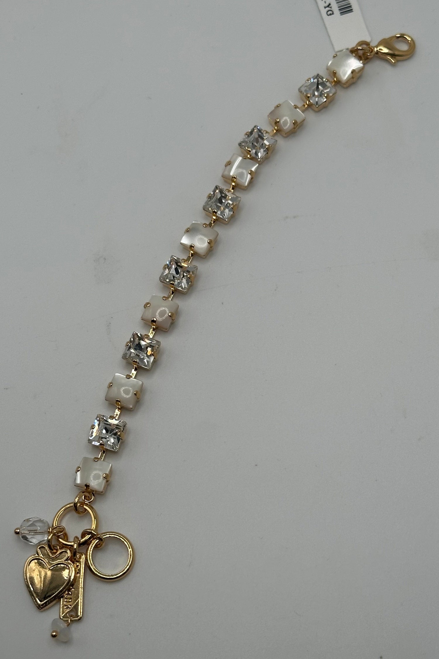 Medium Square Bracelet in White Shell and On a Clear Day - Yellow Gold BETTERBRANDJEWELRY MICHALSMARIANA 