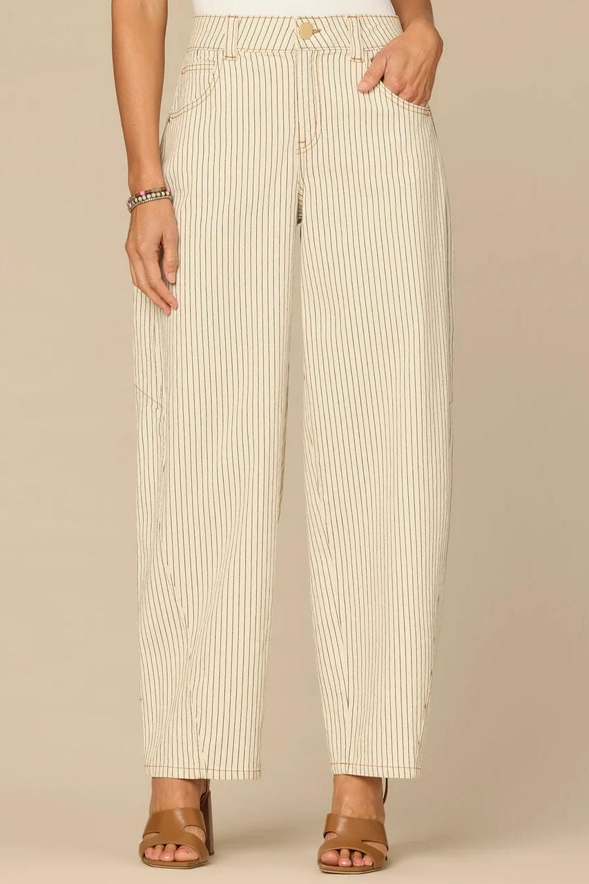 Ab Solution High Rise Barrel Leg w/Side Panels &amp; Snap Hem BOTTOMS DEMOCRACY 