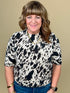 Elbow Sleeve Balloon Shape Printed Sweater MISSY TOP SPECIAL CHARLIEB 